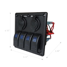 Panel de interruptor de vehículo de alarma de incendio techno automático marino genuino panel de interruptor de RV de acero inoxidable dental